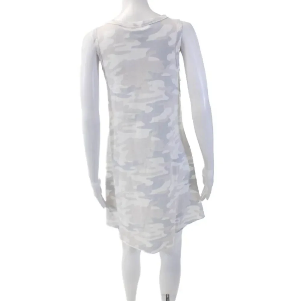 Z Supply Womens Cotton Camouflage Sleeveless Casual Mini Dress Gray Size M